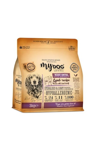 Mydog Az Tahıllı Kuzu Etli Diyet & Kısır Köpek Maması 3kg