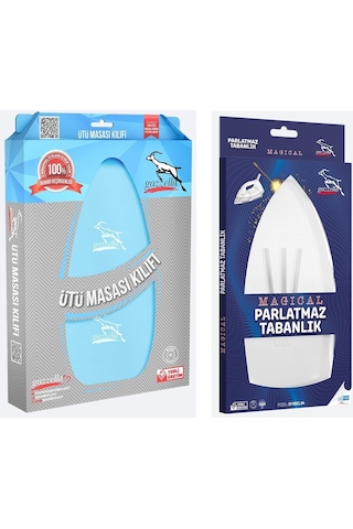 Gazella Ütü Altlığı + Ütü Masası Kılıfı Bezi 50 X 135 Cm Mavi