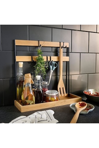 Ikea Nålblecka Tezgah Üstü Düzenleyici, Metal-bambu, 38x13x37 Cm