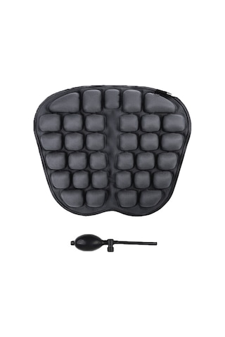 In-sc003 Araba Ofis Şişme Hava Yastığı Koltuk Minderi, Stil: Manuel Şişirme Siyah