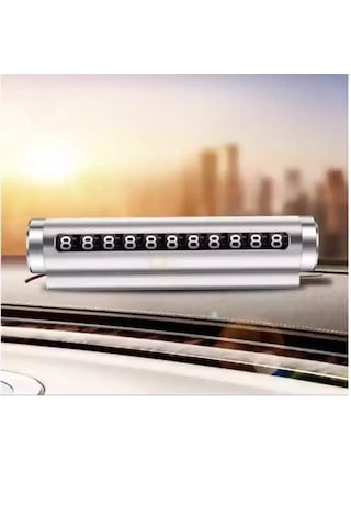 Point Gri Metal Kasa Numara Çevirmeli Araç İçi Telefon Numaratör Park Numarası Araba Numaratör