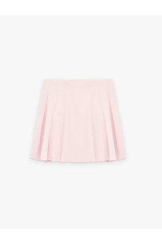 Koton Yüksek Bel Pileli Spor Mini Şort Etek Açık Pembe 6sak40029nk
