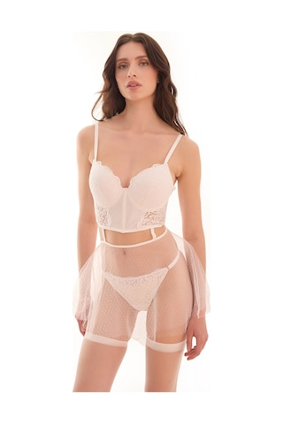 Loya Kadın Ekru Valencıa Transparan Babydoll Ekru