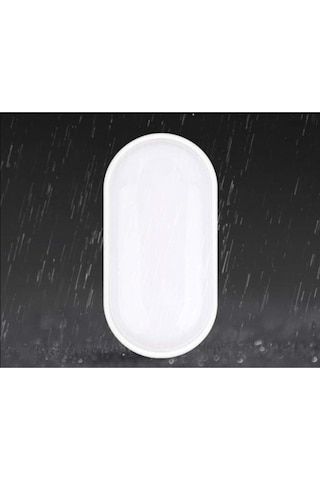Banyo Tavan Lambası Aydos 20w Oval Beyaz Balkon Tavan Lambası 6400k Beyaz Led Işık Teras Duvar Lambası Beyaz