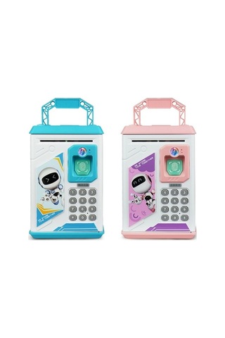 Tongxida Çocuk Karikatür İnsan Yüzü Parmak İzi Müzik Çin İngiliz Anahtarı Kumbara, Pil Pembe