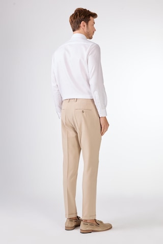 Dufy Bej Gofre Desen Pileli Jogger Slim Fit Erkek Pantolon Bej