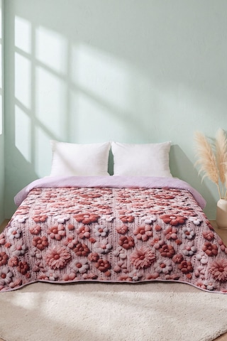 Papatyalar 5d Çok Amaçlı Çift Kişilik Baskılı Pike & Yatak Örtüsü 200x220 Cm Çok Renkli
