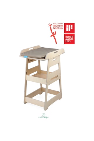 Bebek Alt Değiştirme Kulesi Baby Changing Tower Natural