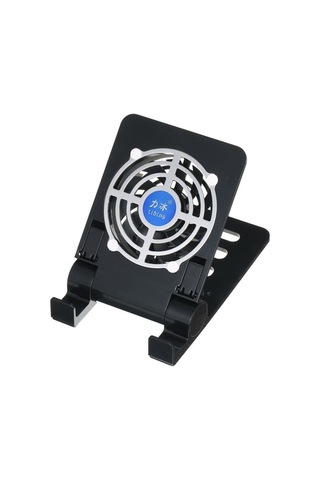 Fastbuy Siyah Cep Telefonu Tablet Soğutma Stantı, Ayarlanabilir Fanlı Düşük Gürültülü Evrensel Tutucu