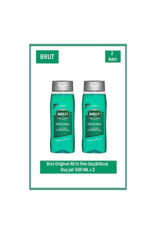 Brut Original Hair&body Shower Gel 500 Ml X 2 Adet Duş Jeli Çam - Deniz Rezenesi