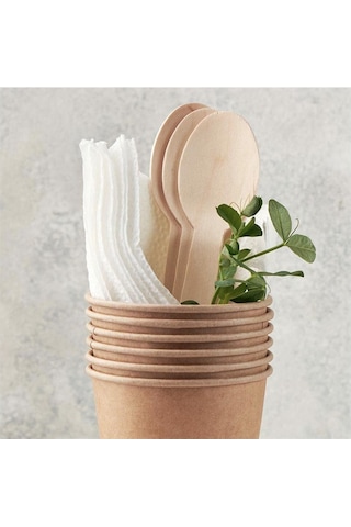 Tahta Kaşık 20 Adet 16cm Ahşap