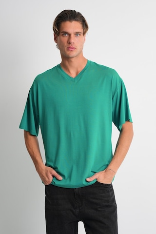 Alexander Gardi Alexandergardı V Yaka Oversize T-shirt E24-742a Petrol