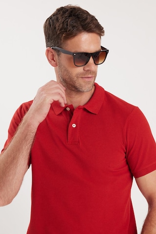 Tudors Erkek Slim Fit Dar Kesim Pamuklu Yumuşak Dokulu Serin Tutan Kumaş Düz Pike Bordo Polo Yaka Tişört-33710 Bordo