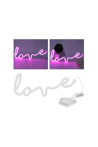 Hangfox Pembe Love Şekilli Led Neon Işığı - Usb Veya Pil İle Beslenir - Ev, Düğün, Parti Dekorasyonu Duvar Aydınlatması Pil Dahil Değil Açık Pembe