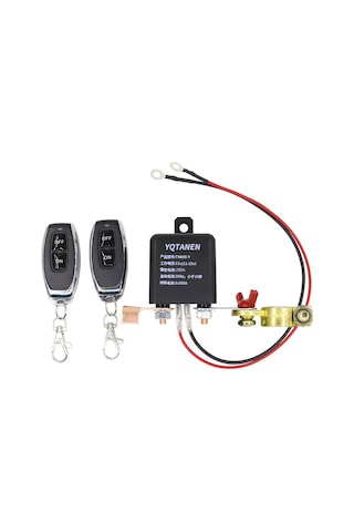 Geeroyoo 12v Araç Aküsü İçin Kablosuz Uzaktan Kumandalı Akü Devre Kesici Ve Güç Kesme Anahtarı, 2 Kumanda İle