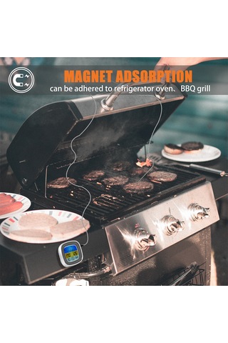 Geeksen Renkli Ekran Dokunmatik Izgara Termometresi En2022-1 Siyah Çok Renkli