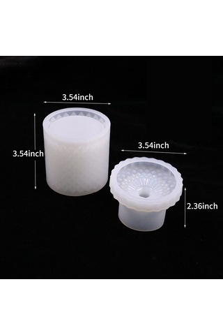 Xiyyadms Tip 3 Silikon Kalıp: Dıy Epoksi Reçine İle Ev Dekorasyonu, Makyaj Aletleri Ve Şeker Saklama Kutusu Beyaz