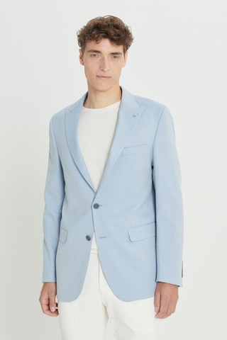 AC&Co / Altınyıldız Classics Erkek Acık Mavı Slim Fit Dar Kesim Kırlangıç Yaka Blazer Ceket Acık Mavı