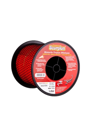 Misina 3.3mm 123m Kırmızı 3 Köşe Scorpıon