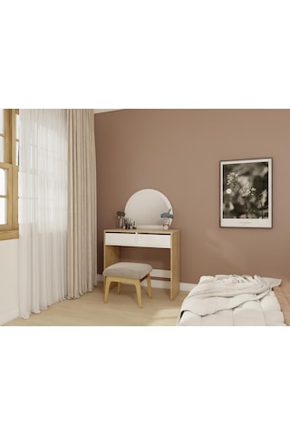 Huzur Makyaj Masası Lefkasmeşe Beyaz