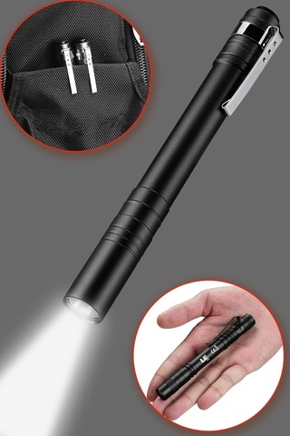 3 Mod Şarjlı Led Kalem Tipi El Feneri Zoomlu Flaşörlü Polis Feneri 5 Watt Beyaz Işık 300 Lümen