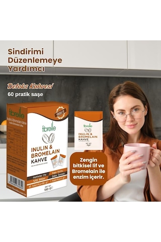 Fibrelle İnülin-bromelain Kahve 60 Adet 3gr Saşe 180g Diğer
