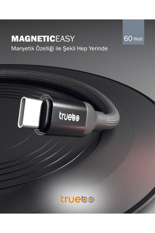 Truebo MagneticEasy Dayanıklı Şarj Ve Veri Kablosu