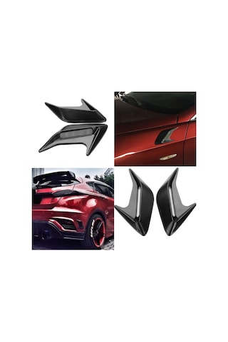 Üniversal Piano Black Kaput Çamurluk Venti Izgarası Sağ Sol Scoop