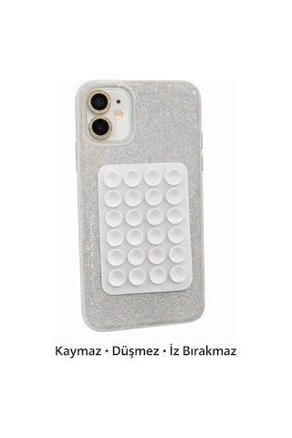 Vantuzlu Telefon Tutucu 3 Lü Set Güçlü Tutuş Kaymaz Sabitleyici Tüm Telefonlarla Uyumlu Renk