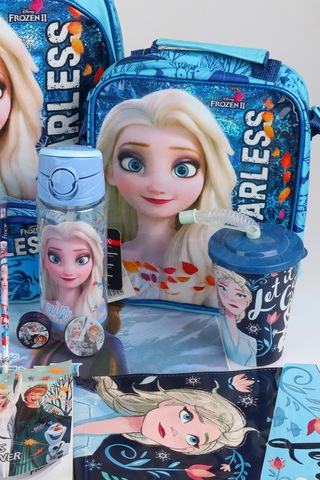 X Dekomus Lisanslı "fearless Collection" Elsa Frozen Okul Ve Kırtasiye Seti Okul,termoslu Beslenme Ve Kalem Çantası,matara,beslenme Kabı Altın