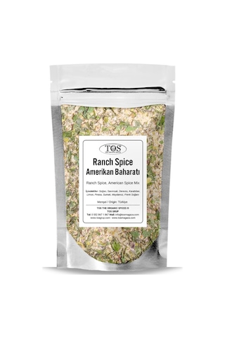 Tos The Organic Spices Ranch Spice Amerikan Baharat Karışımı 100 G Tos The Organic Spices Ranch Spice Amerikan Baharat Karışımı 100 G