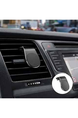 Teknoway Tw475 Peteğe Takılan Mini Araç İçi Telefon Tutucu Siyah
