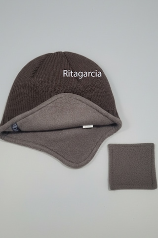 Ritagarcia Unisex Polar Astarlı Kulaklı Bere - Rüzgar Geçirmeyen Termal Kış Beresi Kahverengi