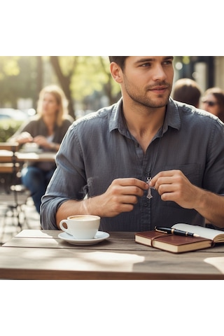 Krom Kaplama Kabartma Nokta Desenli Haç Figürlü Unisex Kolye - Yağlı Koton Kordonlu Ayarlanabilir Gotik Klasik Haç Kolye Siyah Gümüş