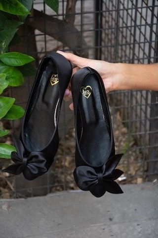Fox Shoes Siyah Kadın Babet H726810504 Siyah