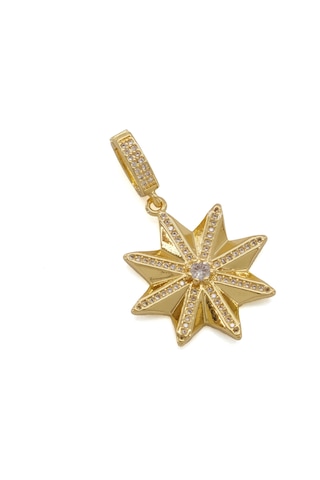 Ferizz Ajda Charm Çelik Altın Kaplama Kadın Yıldız Model-chr-116 Gold