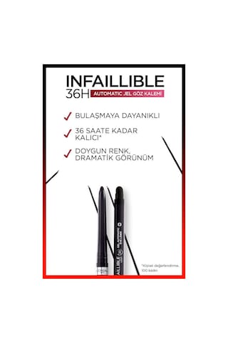 L'Oreal Paris Infaillible Automatic Jel Göz Kalemi - Mat Siyah