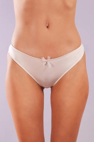 Golshan 141-011 Gala Kadın Saten Dantel Detaylı Fantezi Mini Slip & Külot Ten