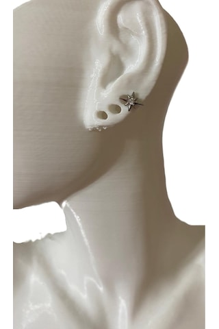 Minimal Kutup Yıldızı Kıkırdak Tragus Helix Pearsıng Küpe 316l Çelik Gümüş