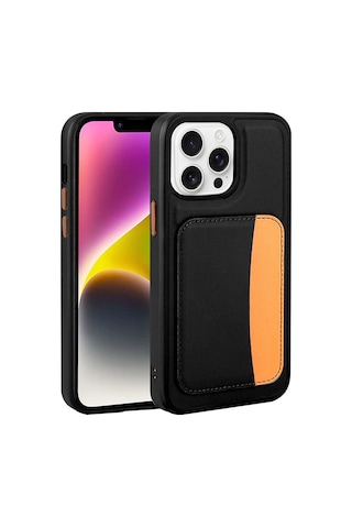 Zore Apple iPhone Uyumlu 16 Pro Max Kılıf Kartlıklı Zore X-kart Silikon Kapak - Lacivert