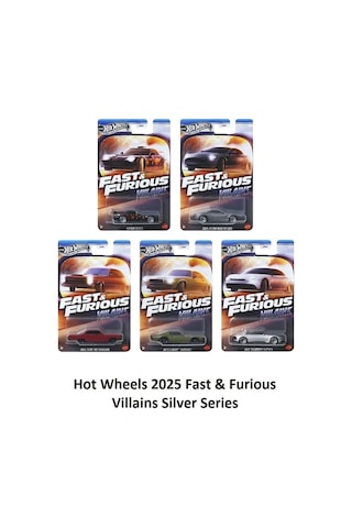 Hot Wheels Fast & Furious: Villains Silver Series 2025 - Hot Wheels 5'li Set Hnr88