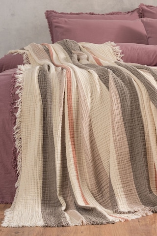 Varol 4 Katlı %100 Pamuk Müslin Pike & Yatak Örtüsü 230x250 Cm Bej/230x250 Bej