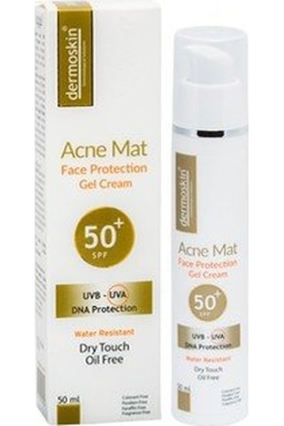 Dermoskin Acne Mat Face Protection Gel Güneş Kremi SPF50+ 50 ML