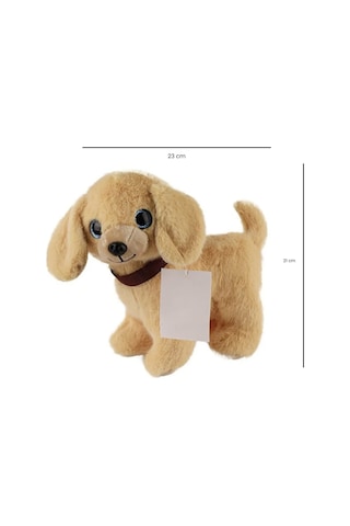 Sesli Peluş Köpek - 2309033 - Açık Kahverengi Çok Renkli