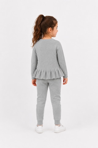 Babyhola 1-5 Yaş Kız Çocuk Triko Örme Takım 23216 Gri