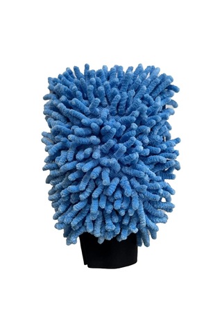 Trobus Peluş Oto Yıkama Eldiveni Süngerli Büyük Boy 22x19 Cm Mavi