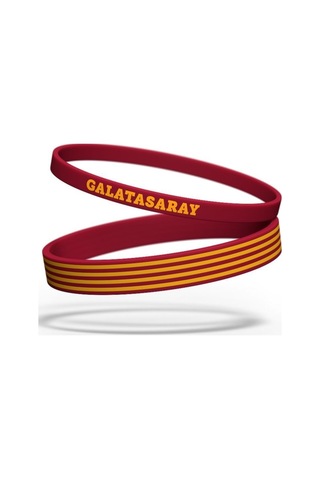 Galatasaray Lisanslı Sıfır Yaka Siyah Antrenman T-shirt + Bileklik Set Hediyelik Ahşap Kutulu Kırmızı - Gri