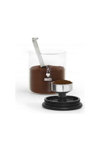 Bialetti - Kahve Saklama Kavanozu - 250gr - Silikon Contalı Hava Geçirmez Kapak - Paslanmaz Ölçü Kaş Sku: Smg8690010159540 Açık