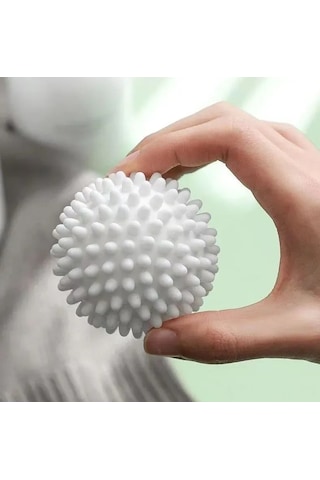 Maiyame 4'lü 5.5 Cm Silikon Çamaşır Makinesi Topları - Yumuşak, Fleksibl Ve Derin Temizleme - 60 C'ye Kadar Uygun Pvc Malzeme Beyaz