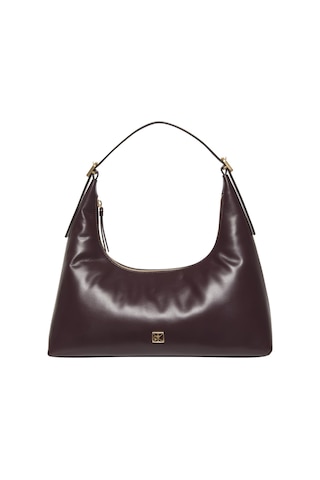 Calvin Klein Emblem Hw Lthr Kadın Bordo Shoulder Bag-9957 Bordo